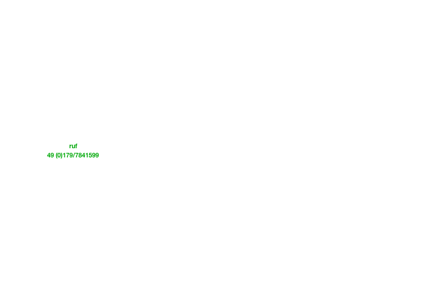  KONTAKT
                 ruf
    49 (0)179/7841599
                                                                         
                                                                                  